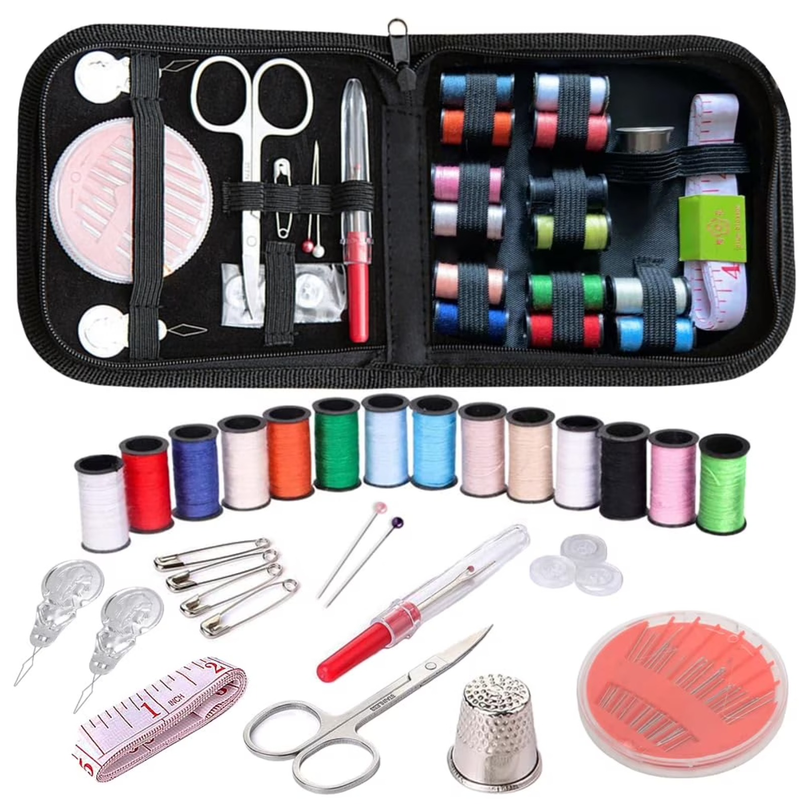 Travel Accessories To Sew - طقم خياطة للسفر، 59 قطعة، طقم