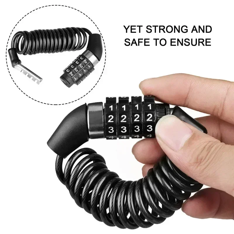 Cable Lock Combination - سلسلة مضادة للسرقة للدراجات النارية والهوائية