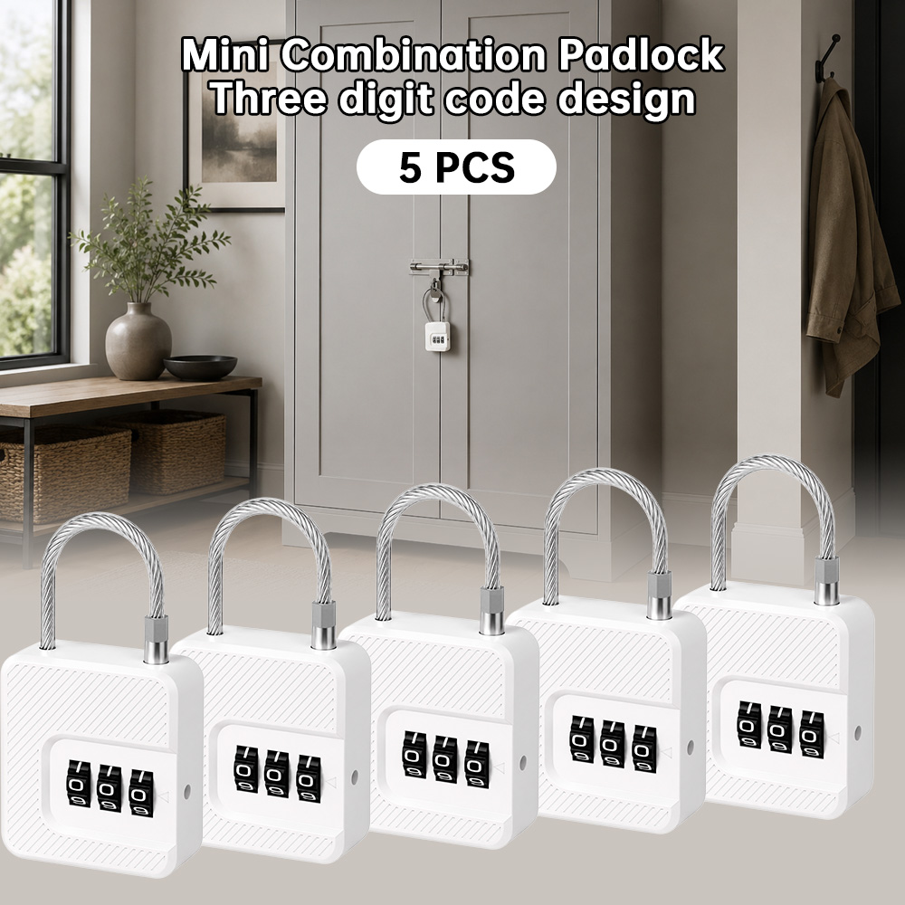 Cable Lock Combination - قفل أمان صغير بثلاثة أرقام مع