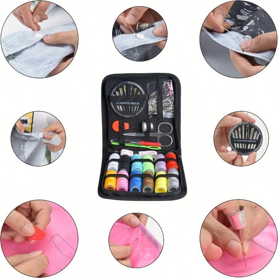 Travel Accessories To Sew - طقم خياطة محمول قطعة واحدة، حقيبة