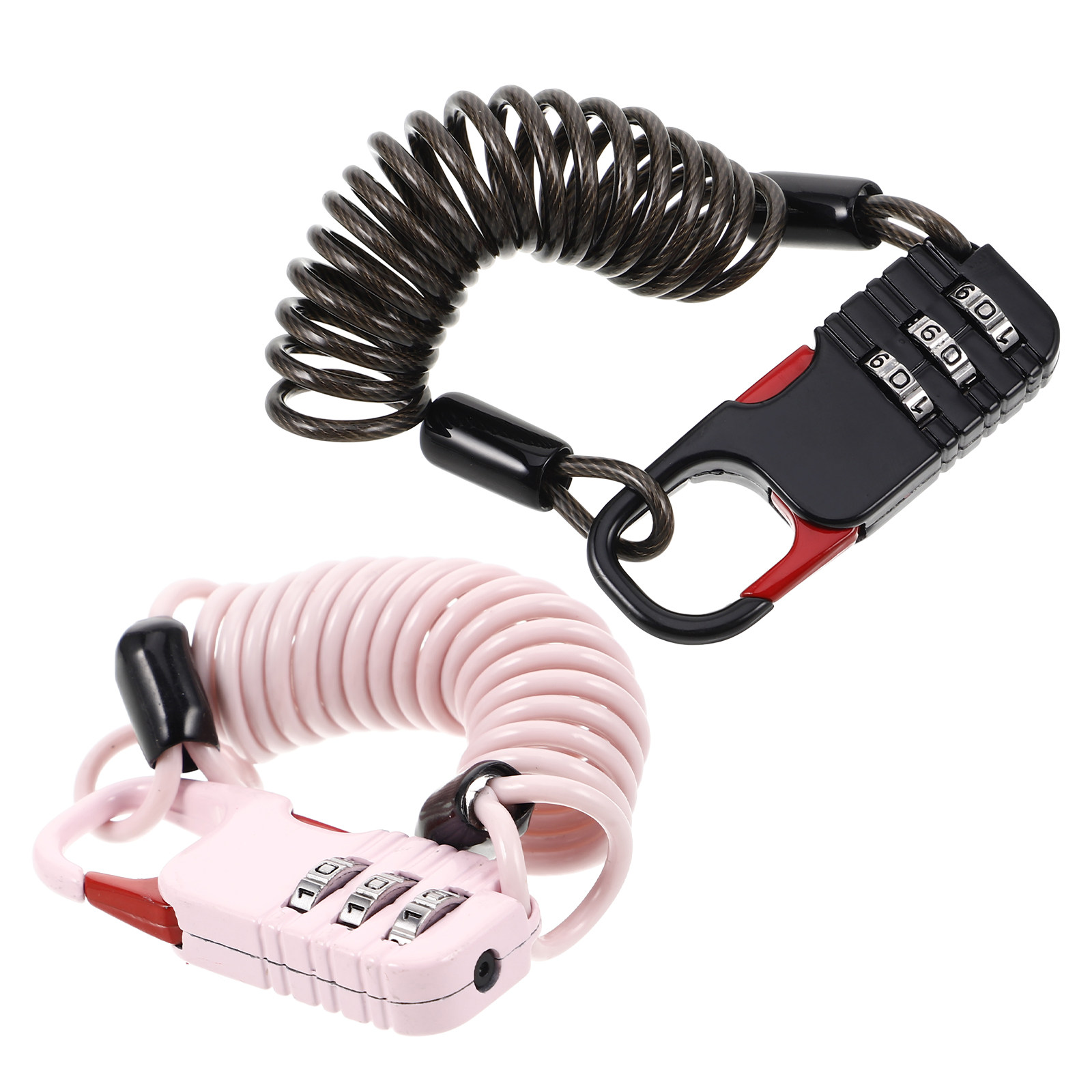 قطعتان من قفل الدراجة المضاد ل - مراجعة Cable Lock Combination وسعره