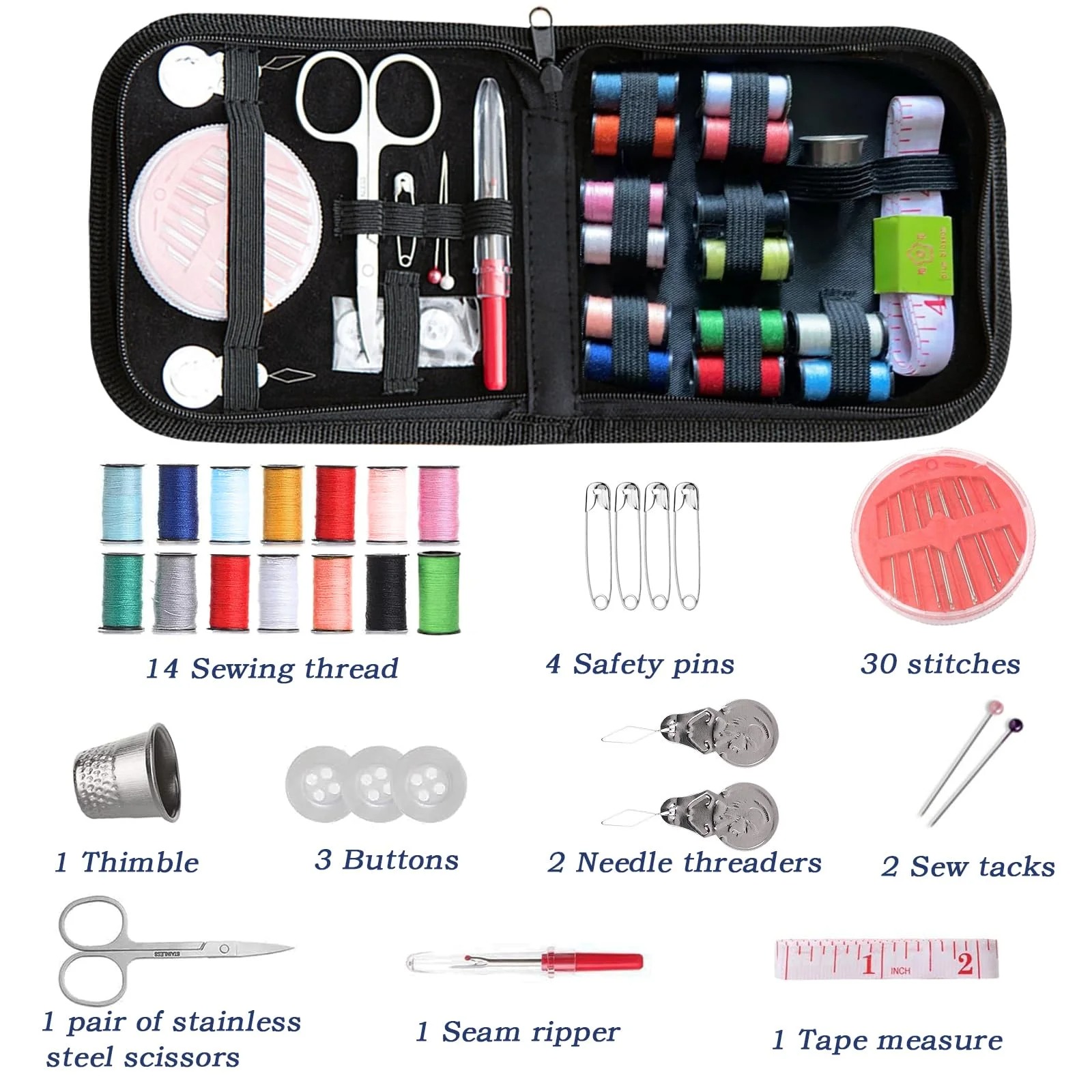 طقم خياطة للسفر، 59 قطعة، طقم  - مراجعة Travel Accessories To Sew وسعره