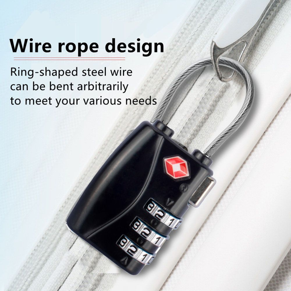 قفل أمتعة مقاوم للماء مع كابل  - مراجعة Cable Lock Combination وسعره