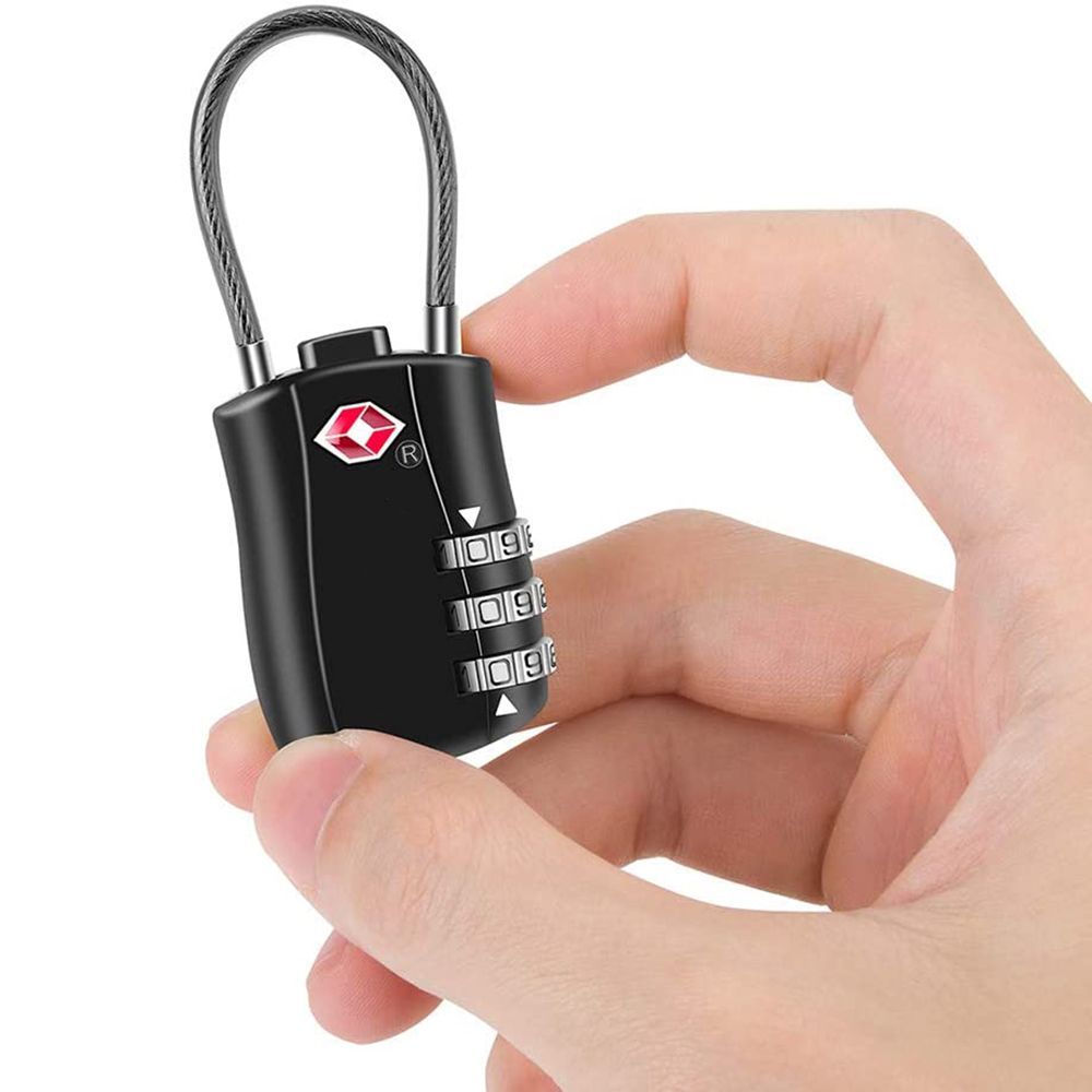 قفل صغير مقاوم للماء مع كابل،  - مراجعة Cable Lock Combination وسعره