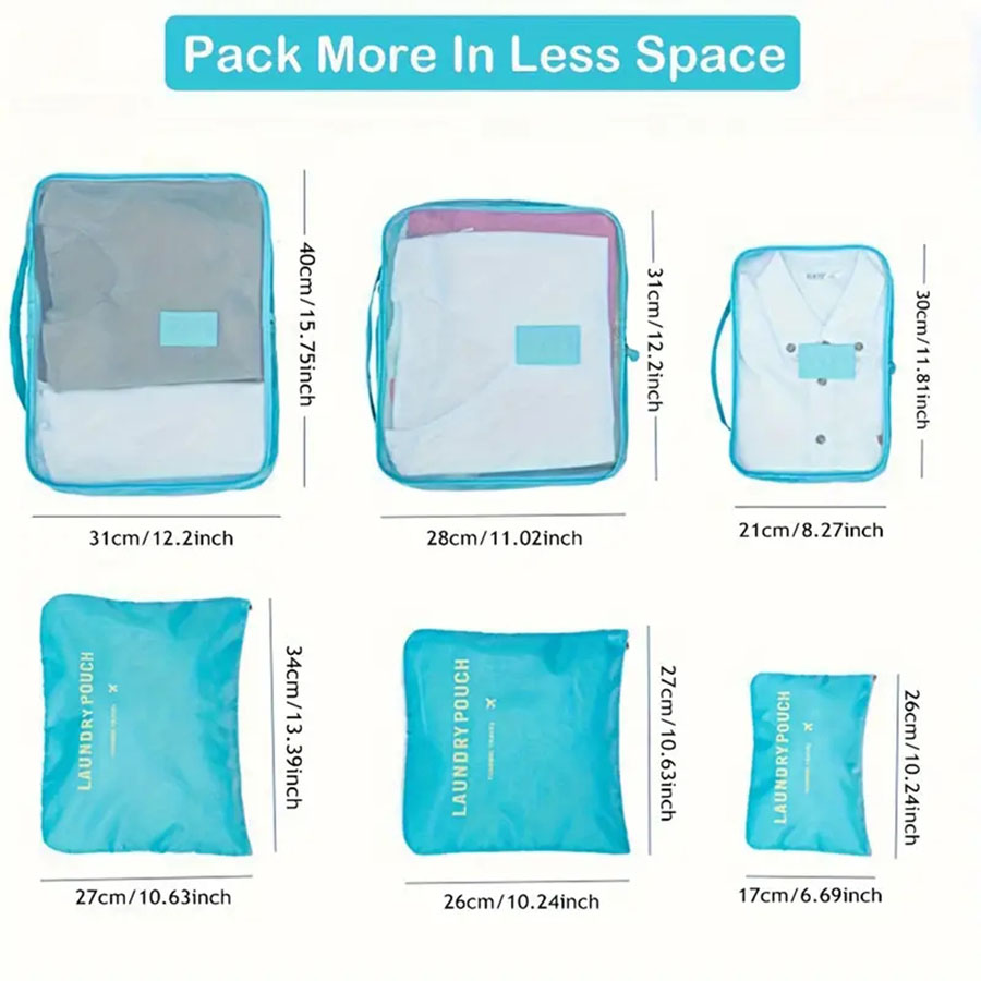 6 قطعة أكياس تخزين منظم السفر  - مراجعة Travel Accessories Organiser وسعره