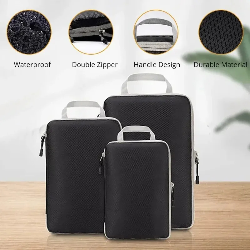 3 قطع من حقائب التخزين المضغوط - مراجعة Travel Accessories Organiser وسعره