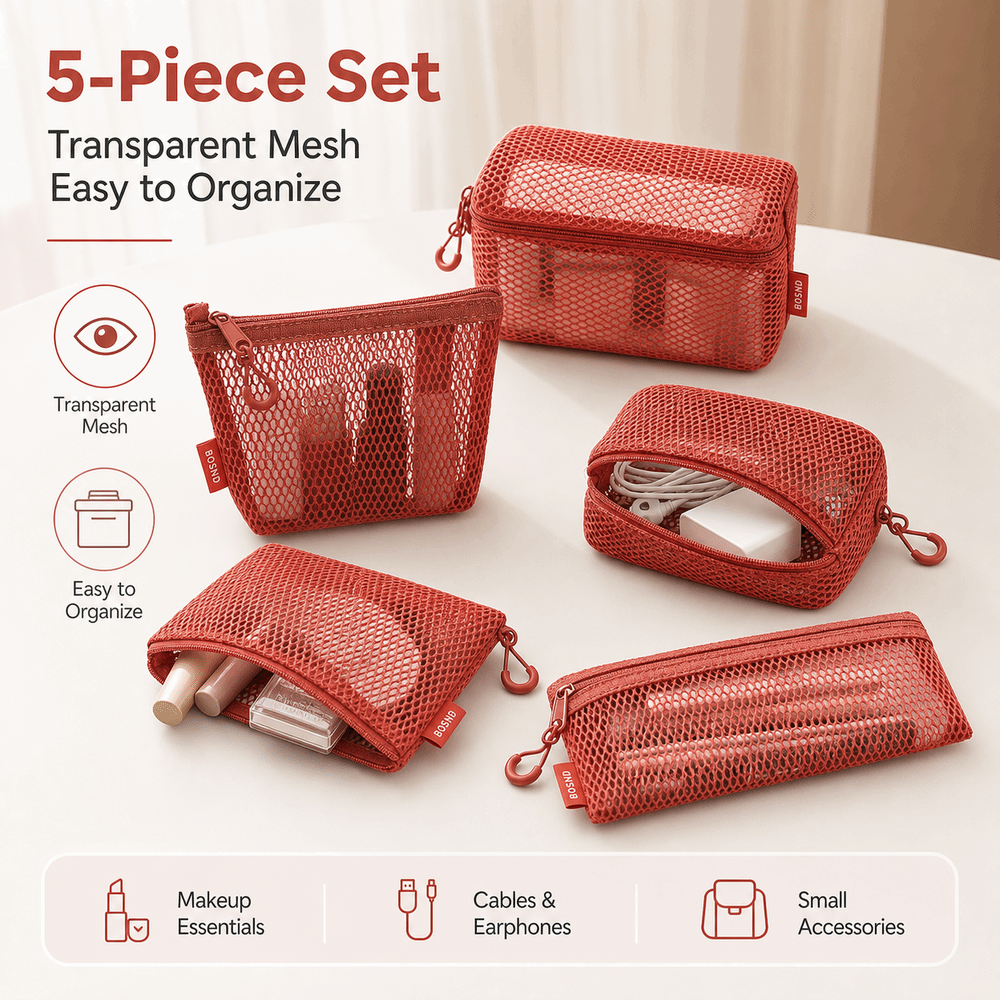 حقيبة تخزين شفافة من النايلون، - مراجعة Travel Accessories Online وسعره