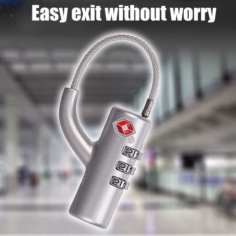 قفل أمتعة عالي الأمان بكابل فو - مراجعة Cable Lock Combination وسعره