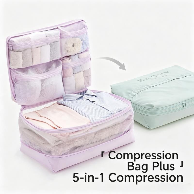 حقائب تنظيم الأمتعة المضغوطة 5 - مراجعة Travel Accessories Organiser وسعره
