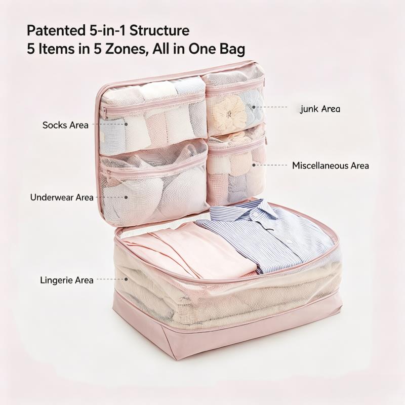 حقائب تنظيم الأمتعة المضغوطة 5 - مراجعة Travel Accessories Organiser وسعره