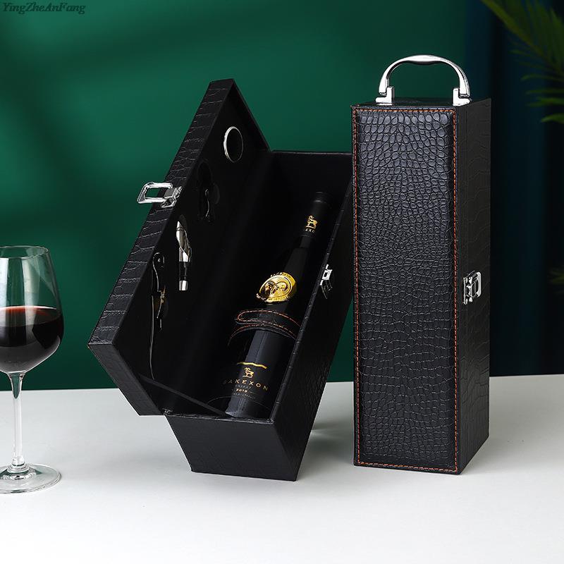 بو الجلود زجاجة النبيذ مربع حق - مراجعة Travel Accessories Organiser وسعره